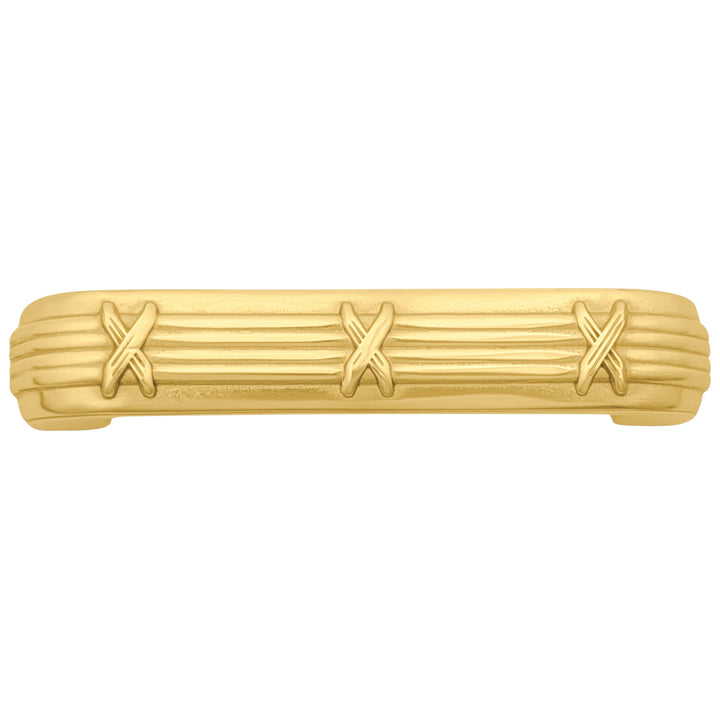 3 1/2 inch Overall (3 inch C-C) Ribbon & Reed Trellis Cabinet Pull (Several Finishes Available)