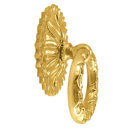 2 Inch Solid Brass Radiant Leaves Ring Pull (Several Finishes Available)