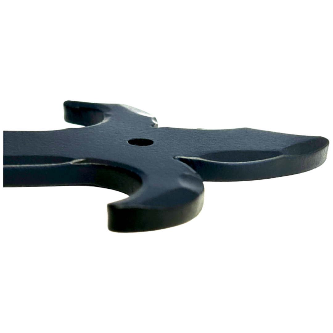 ##Antique Hardware## 14 Inch Iron Art Fleur De Lis Dummy Strap