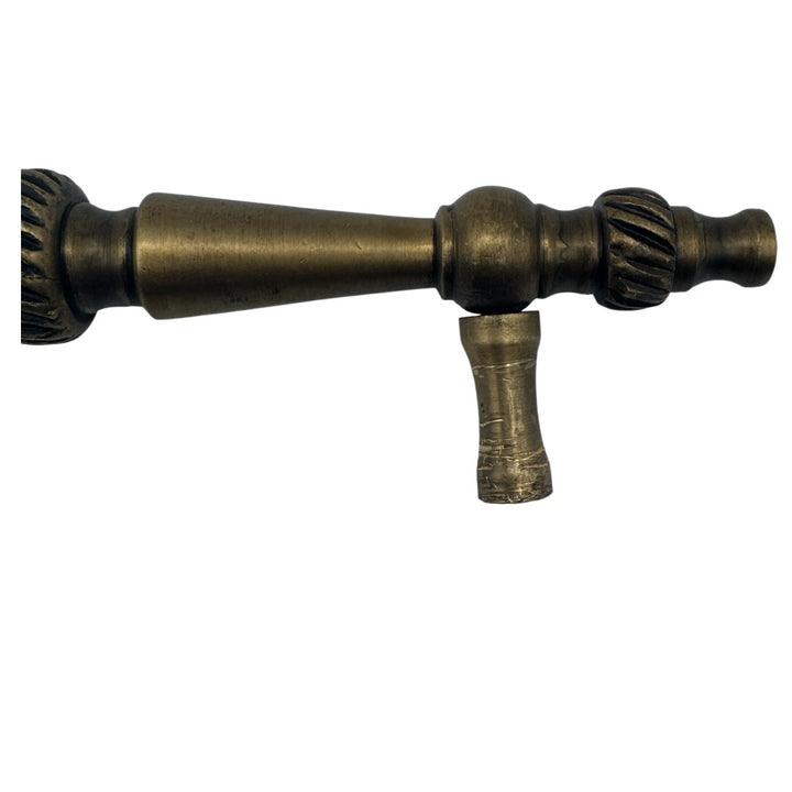 5 Inch Overall (3 Inch c-c) Solid Brass Georgian Roped Style Pull (Antique Brass Finish)