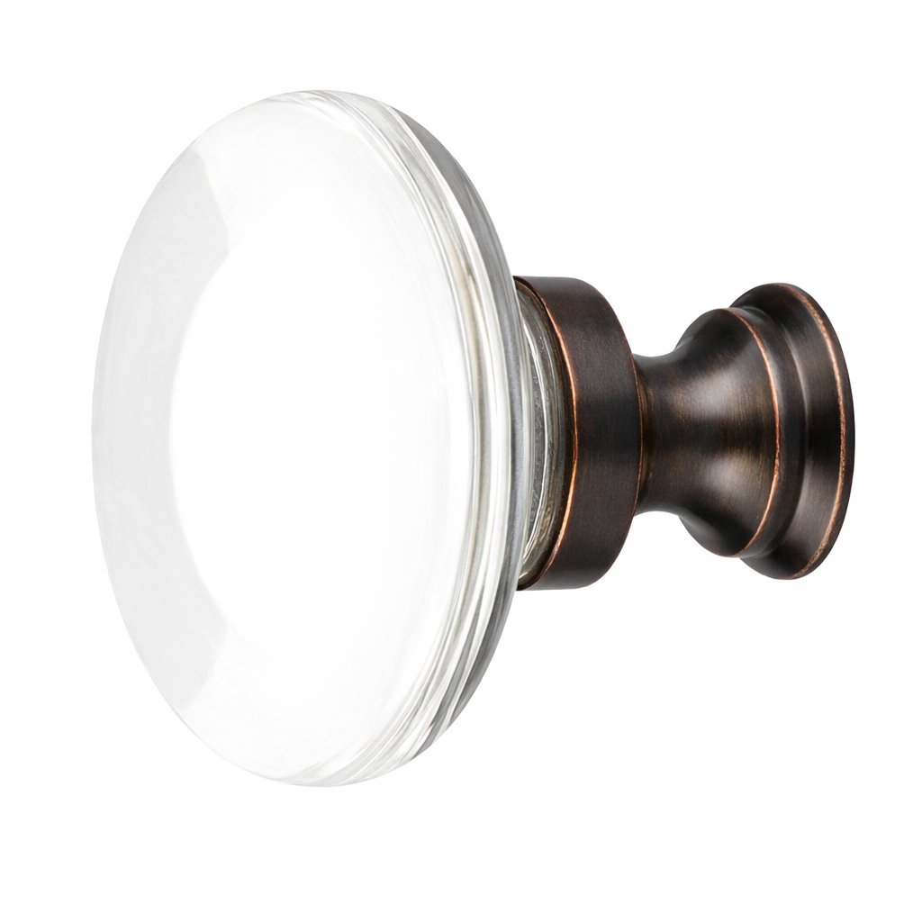 1 3/4 Inch Clear Crystal Glass Providence Cabinet & Furniture Knob