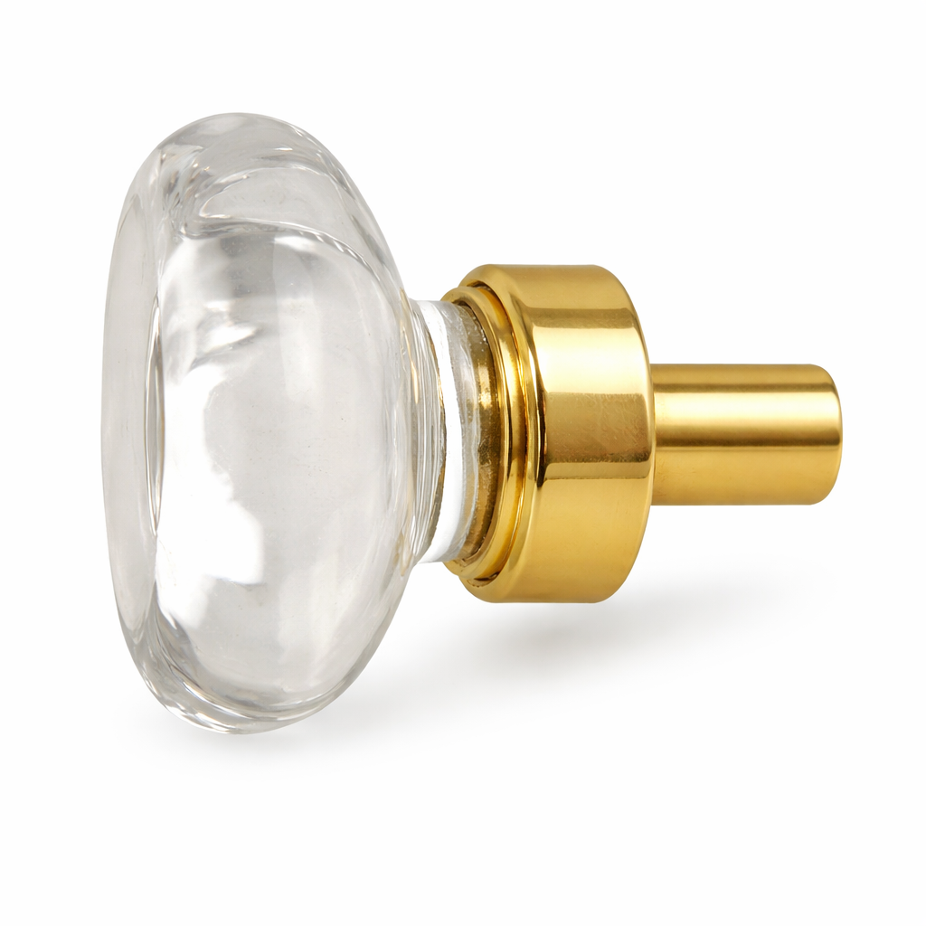 1 Inch Crystal Clear Octagon Old Town Cabinet and Furniture Knob