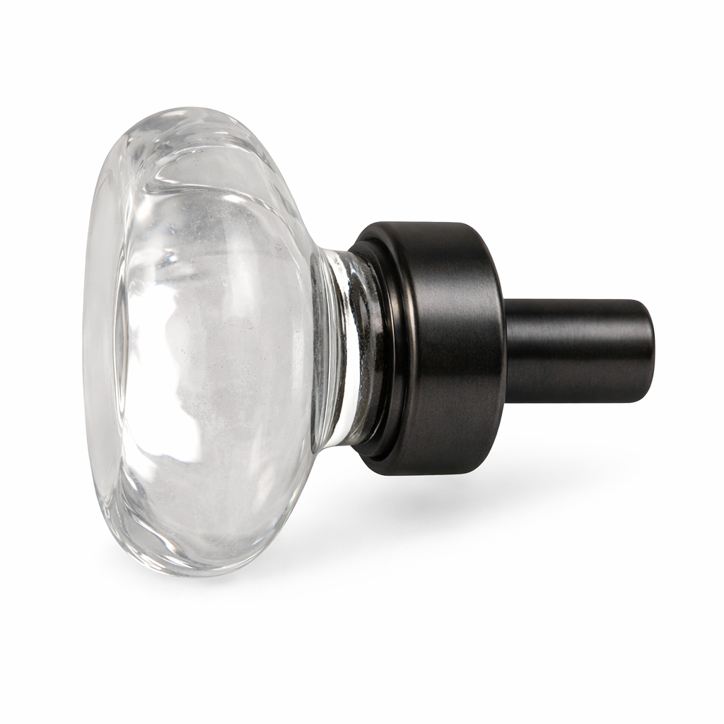 1 Inch Crystal Clear Octagon Old Town Cabinet and Furniture Knob