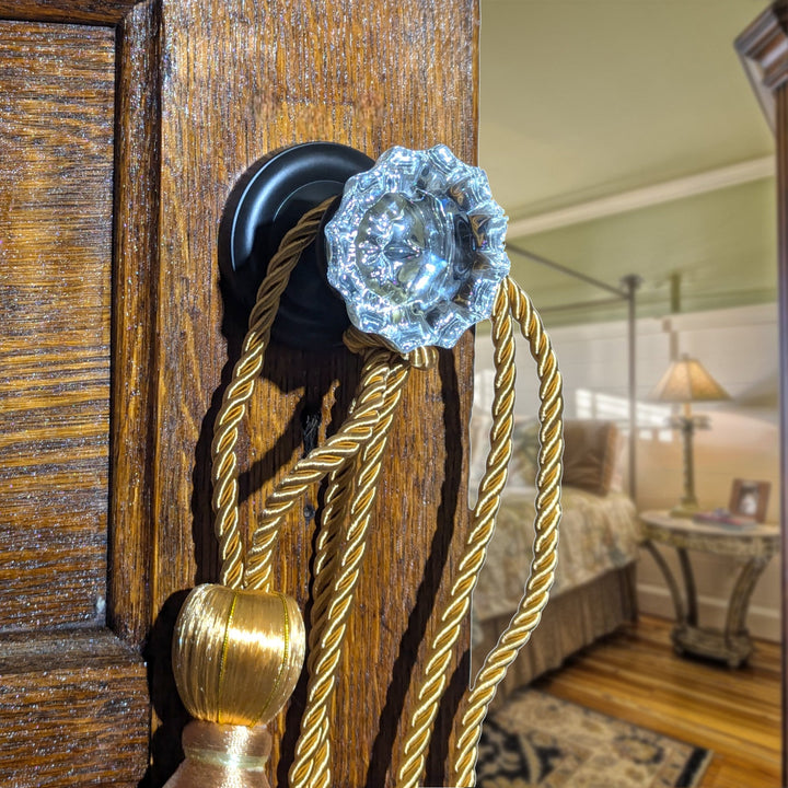 ##Antique Hardware## Magnifique™ Classic Door Set with Crystal Fluted Knobs (Several Finishes Available)