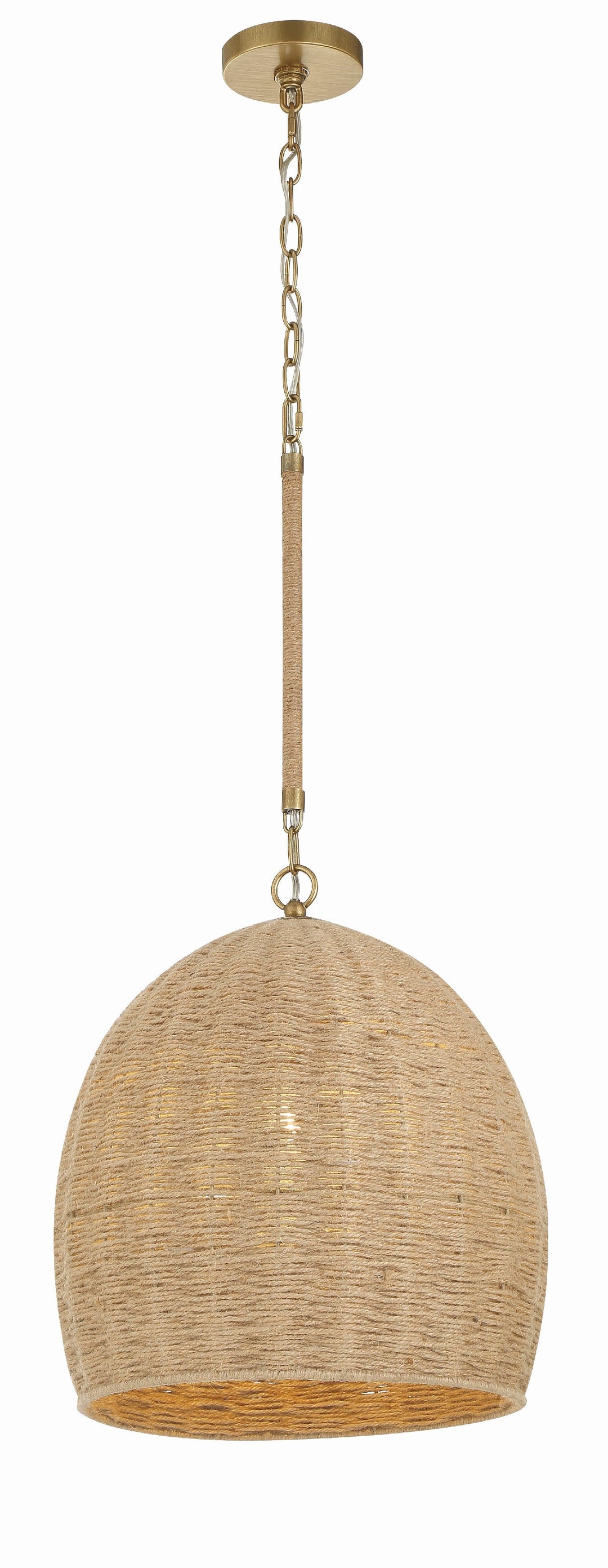 ##Antique Hardware## Jace 1 Light Soft Gold Pendant