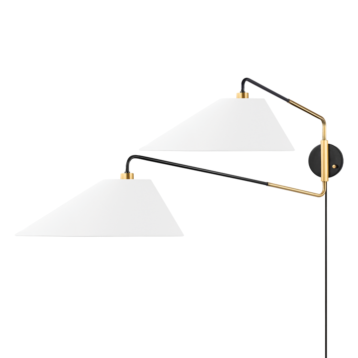 ##Antique Hardware## Duo Plug-in Sconce