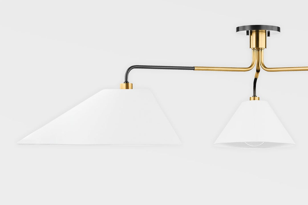 ##Antique Hardware## Duo Semi Flush