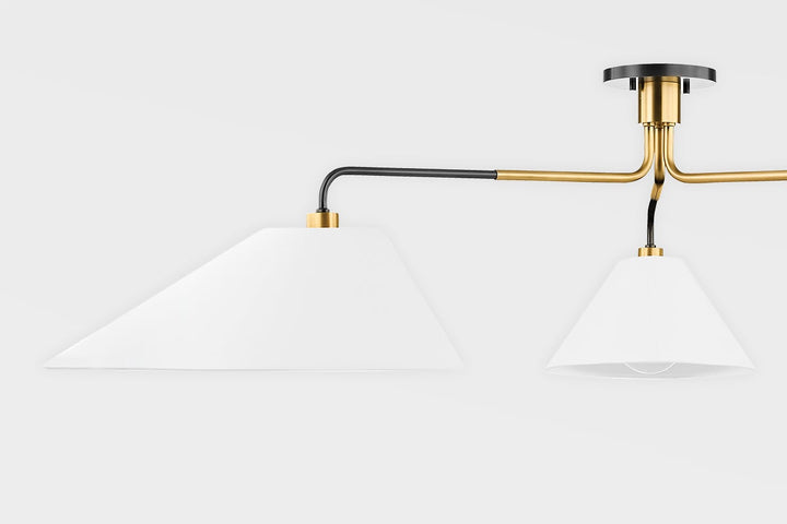 ##Antique Hardware## Duo Semi Flush