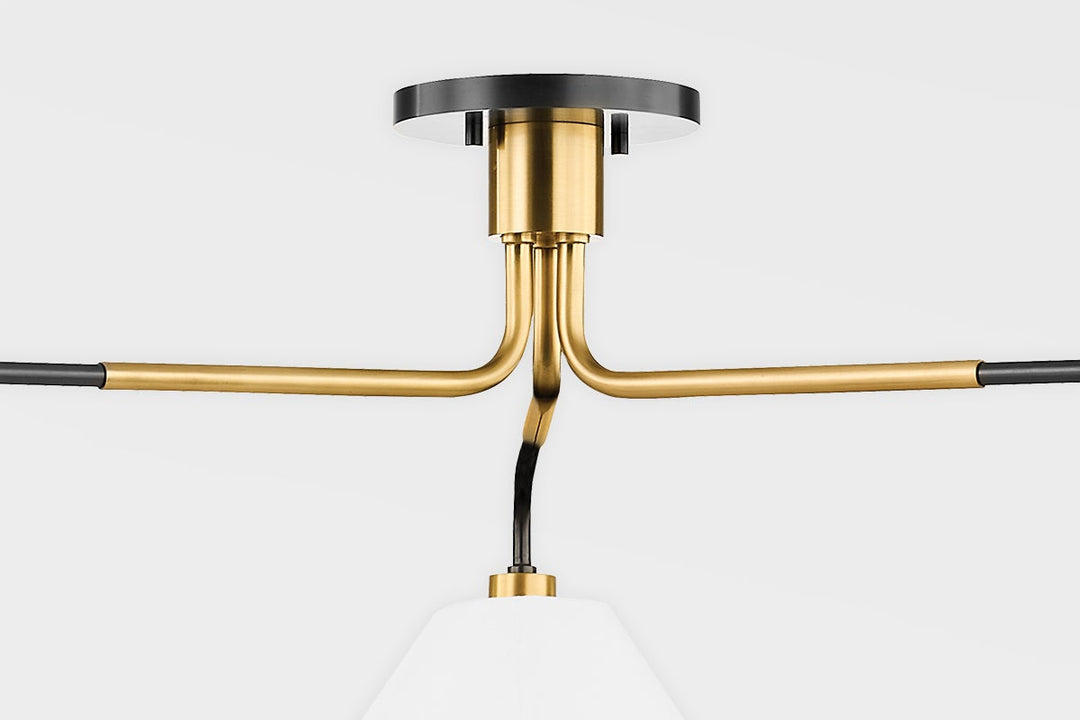 ##Antique Hardware## Duo Semi Flush