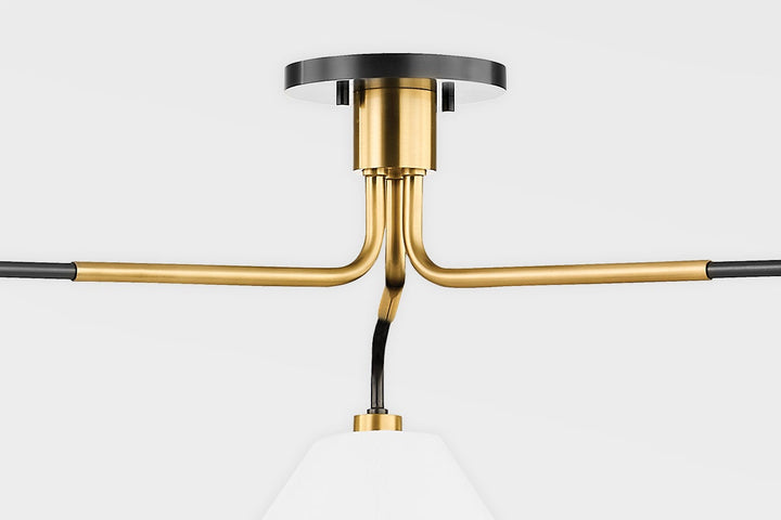 ##Antique Hardware## Duo Semi Flush