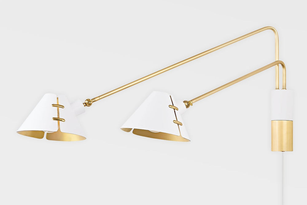 ##Antique Hardware## Split Plug-in Sconce