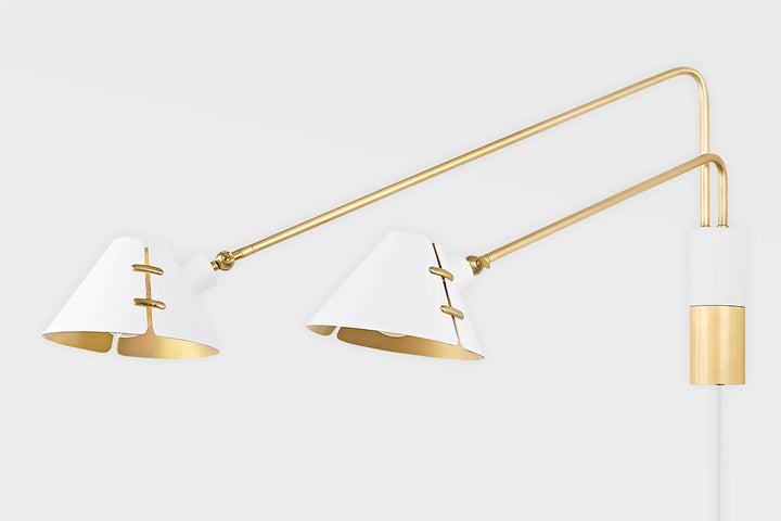 ##Antique Hardware## Split Plug-in Sconce