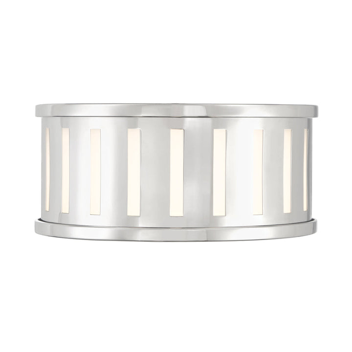 ##Antique Hardware## Kendal 2 Light Polished Nickel Flush Mount