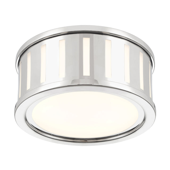##Antique Hardware## Kendal 2 Light Polished Nickel Flush Mount