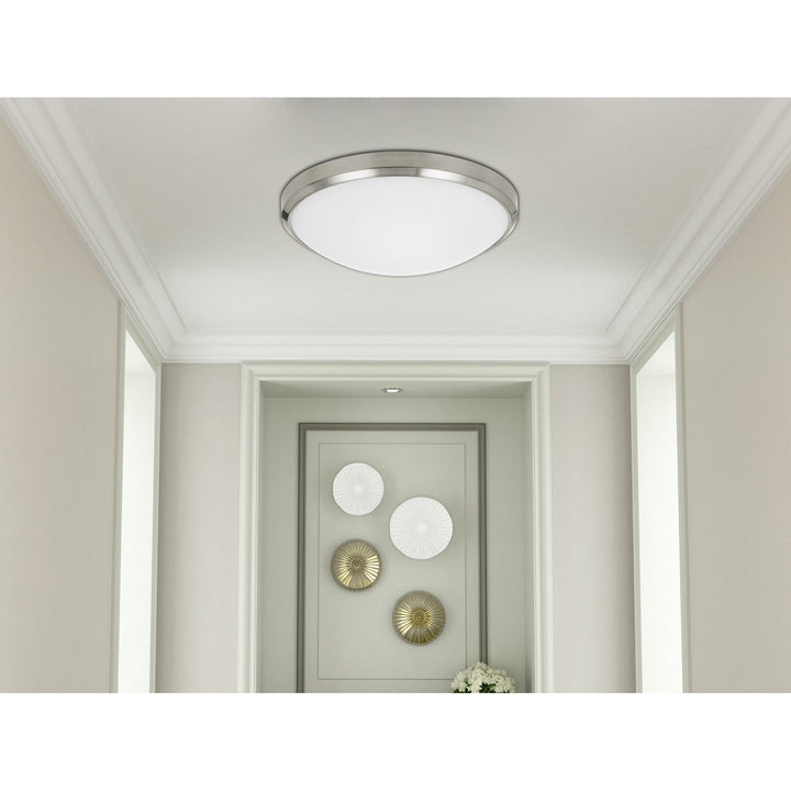 ##Antique Hardware## INTEGRATED LED 25W, 2000 LUMEN, 80 CRI, DIMMABLE CEILING FLUSH MOUNT WITH GLASS DIFFUSER