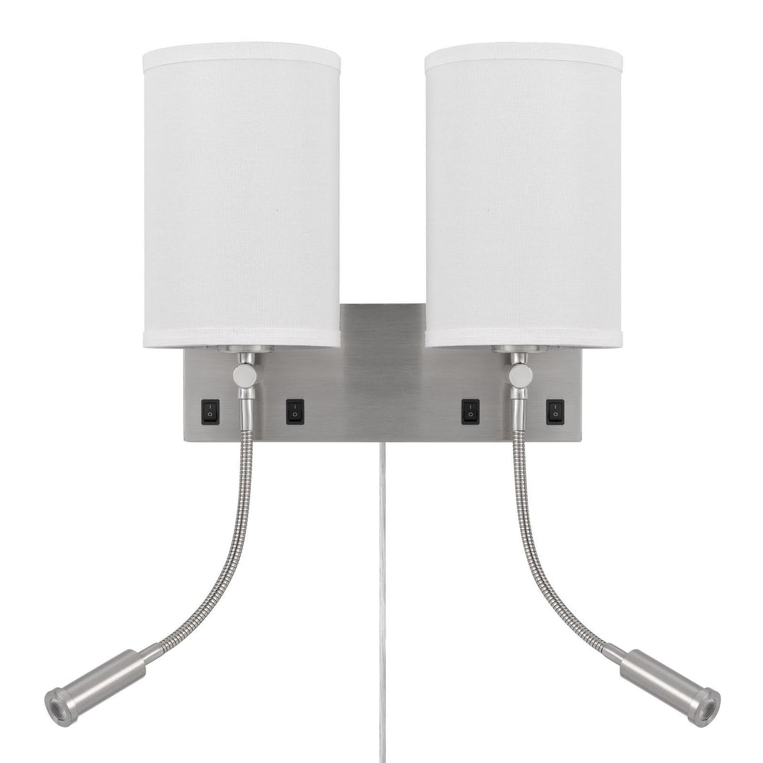 ##Antique Hardware## 60W X 2 LAKEWOOD WALL LAMP WITH TWO 1W INTERGRATED LED READING LAMPS