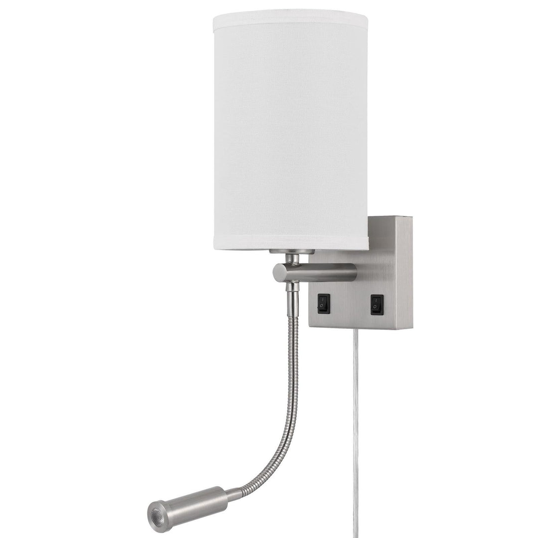 ##Antique Hardware## 60W LAKEWOOD WALL LAMP WITH 1W INTERGRATED LED READING LAMP