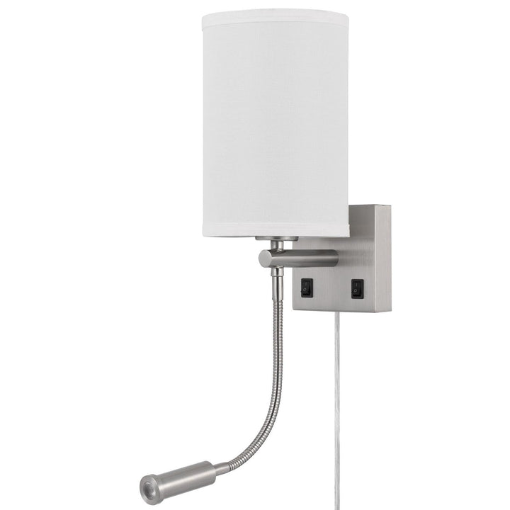 ##Antique Hardware## 60W LAKEWOOD WALL LAMP WITH 1W INTERGRATED LED READING LAMP