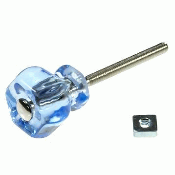 ##Antique Hardware## 1 Inch Hexagon Crystal Glass Cabinet & Furniture Knobs (Several Colors)