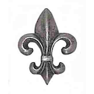 ##Antique Hardware## 2 1/2 Inch Pewter Fleur De Lis Cabinet & Furniture Knob