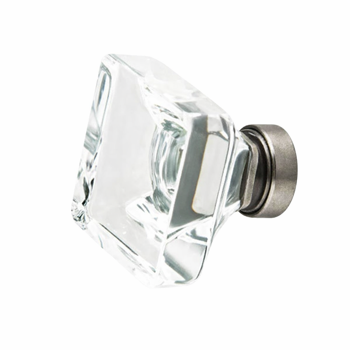 1 3/8 Inch Clear Crystal Glass Lido Cabinet & Furniture Knob