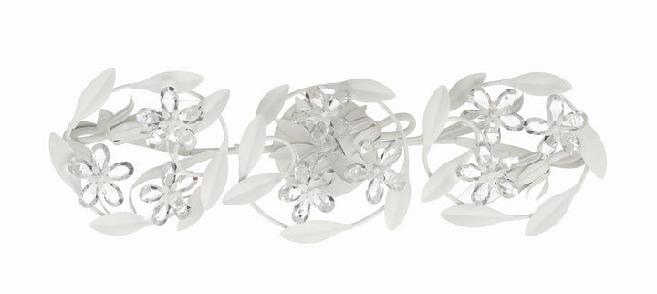 ##Antique Hardware## Marselle 3 Light Matte White Bathroom Vanity