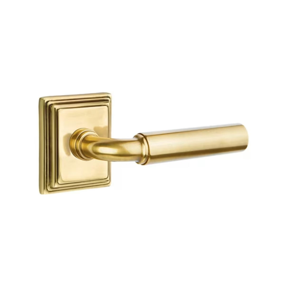 Emtek Solid Brass Manning Lever With Wilshire Rosette (Several Finishes Available)
