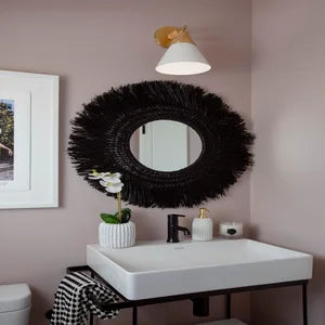 ##Antique Hardware## Mica Wall Sconce