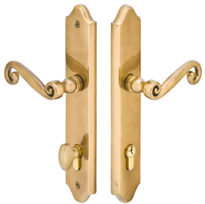 ##Antique Hardware## Brass Concord Multi-Point Handleset with Rustic Lever (Several Finishes Available)