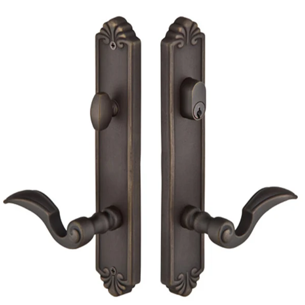 ##Antique Hardware## Brass Tuscany Bronze Multi-Point Handleset with Napoli Lever (Several Finishes Available)