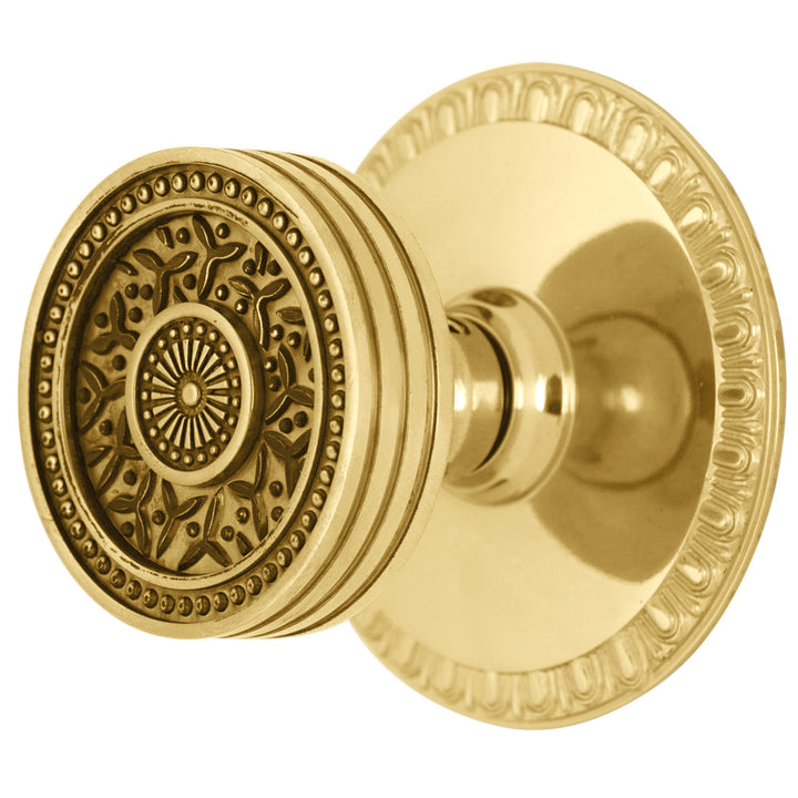 Egg & Dart Rosette Door Set with Rice Pattern Door Knobs (Several Finishes Available)