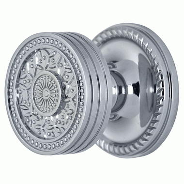 ##Antique Hardware## Georgian Roped Rosette Door Set with Rice Pattern Door Knobs (Several Finishes Available)