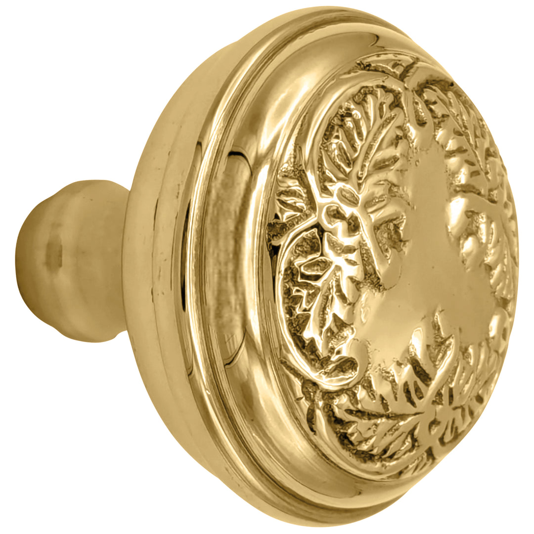 Antique Hardware Floral Leaf Solid Brass Spare Door Knob Set (Several Finishes Available) SPARE DOORKNOBS