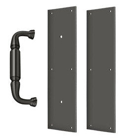 ##Antique Hardware## 15 Inch Traditional Door Pull Plate, Handle and Push Plate