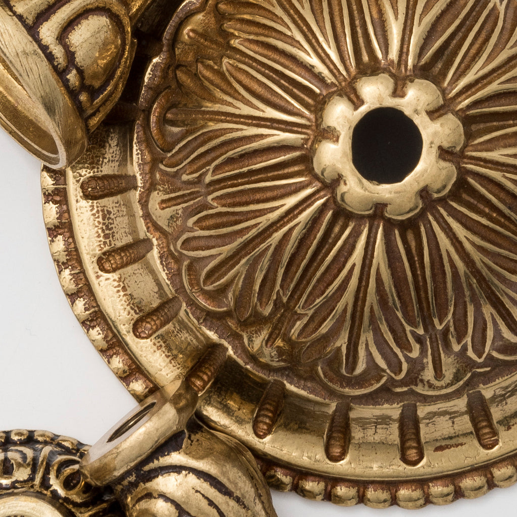 Antique Hardware Crystorama 6 Light Spectra Crystal Olde Brass Flush Mount Semi Flush