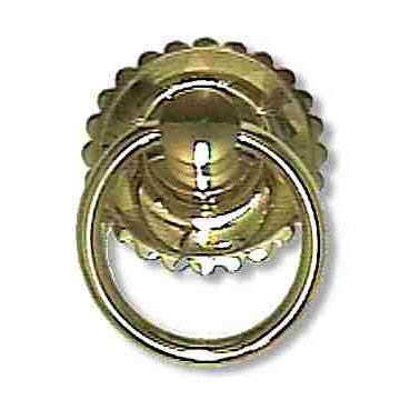 ##Antique Hardware## 1 3/4 Inch Diameter Solid Brass Ring Pull