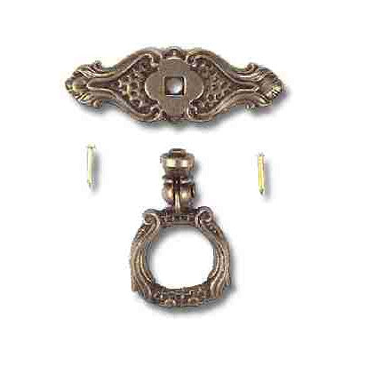 ##Antique Hardware## 2 3/4 Rocco Style Drop Pull