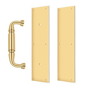 ##Antique Hardware## 15 Inch Traditional Door Pull Plate, Handle and Push Plate