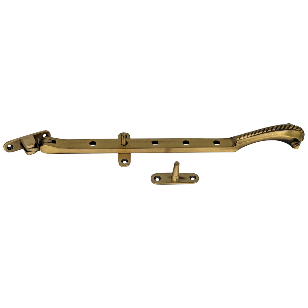 ##Antique Hardware## 10 Inch Georgian Rope Casement Window Stay (Several Finishes Available)