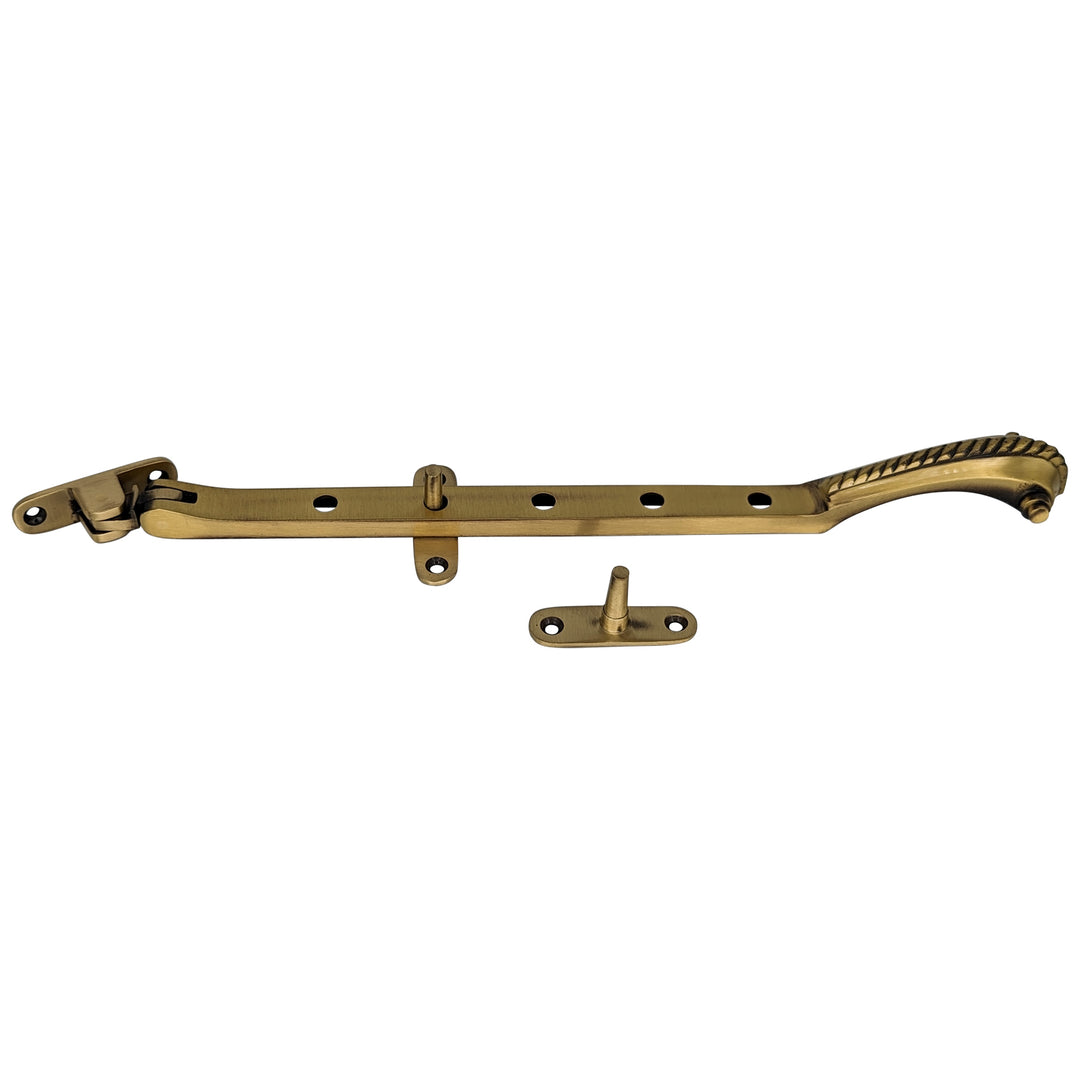 ##Antique Hardware## 10 Inch Georgian Rope Casement Window Stay (Several Finishes Available)