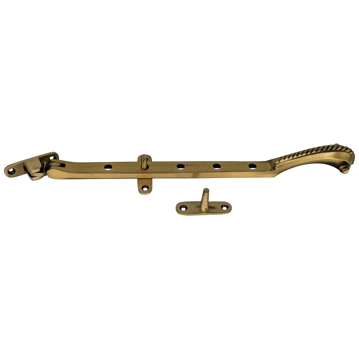 ##Antique Hardware## 10 Inch Georgian Rope Casement Window Stay (Several Finishes Available)