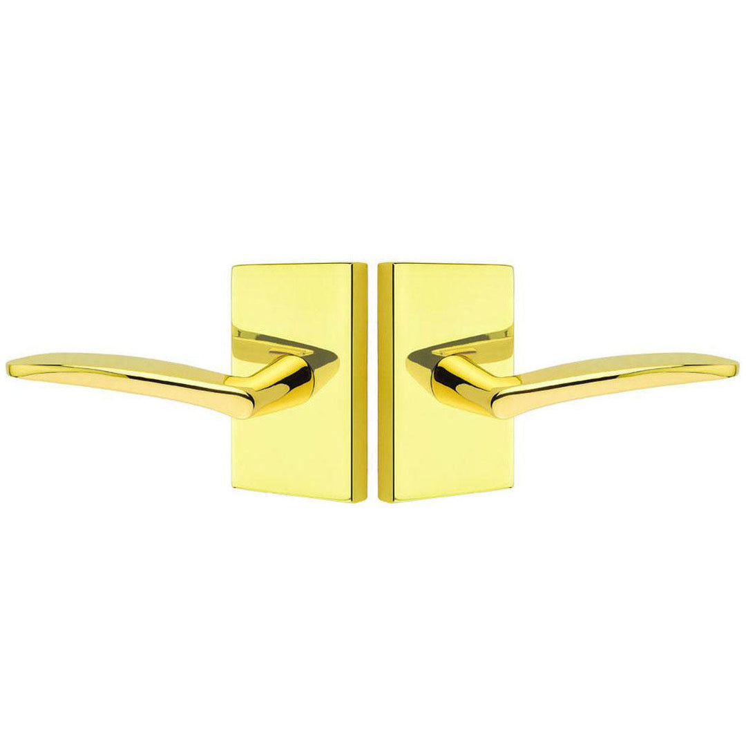 Antique Hardware Emtek Solid Brass Poseidon Lever With Modern Rectangular Rosette (Several Finish Options) EMTEK LEVER DOOR KNOB
