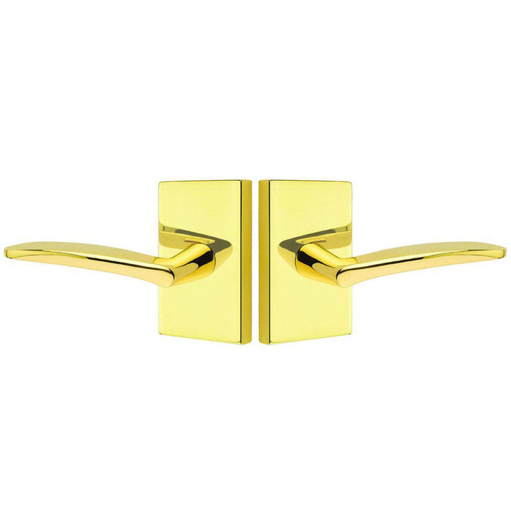 Antique Hardware Emtek Solid Brass Poseidon Lever With Modern Rectangular Rosette (Several Finish Options) EMTEK LEVER DOOR KNOB