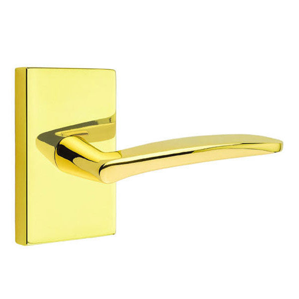 Antique Hardware Emtek Solid Brass Poseidon Lever With Modern Rectangular Rosette (Several Finish Options) EMTEK LEVER DOOR KNOB