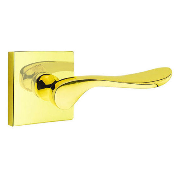 Antique Hardware Emtek Solid Brass Luzern Lever With Square Rosette (Several Finish Options) EMTEK LEVER DOOR KNOB