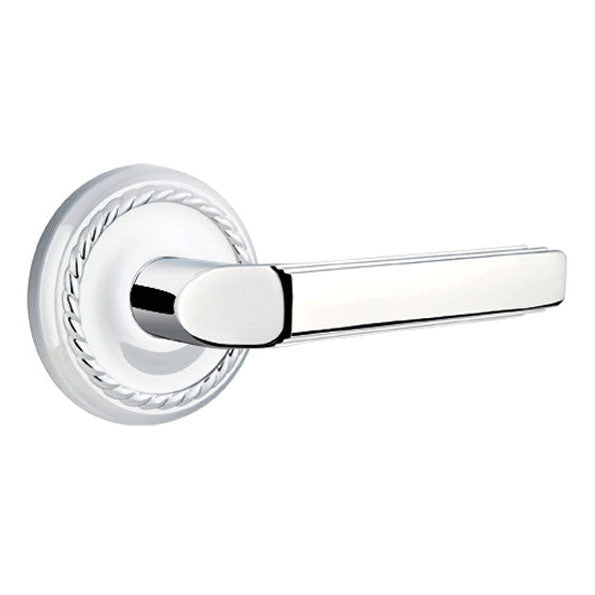 ##Antique Hardware## Solid Brass Milano Lever With Rope Rosette