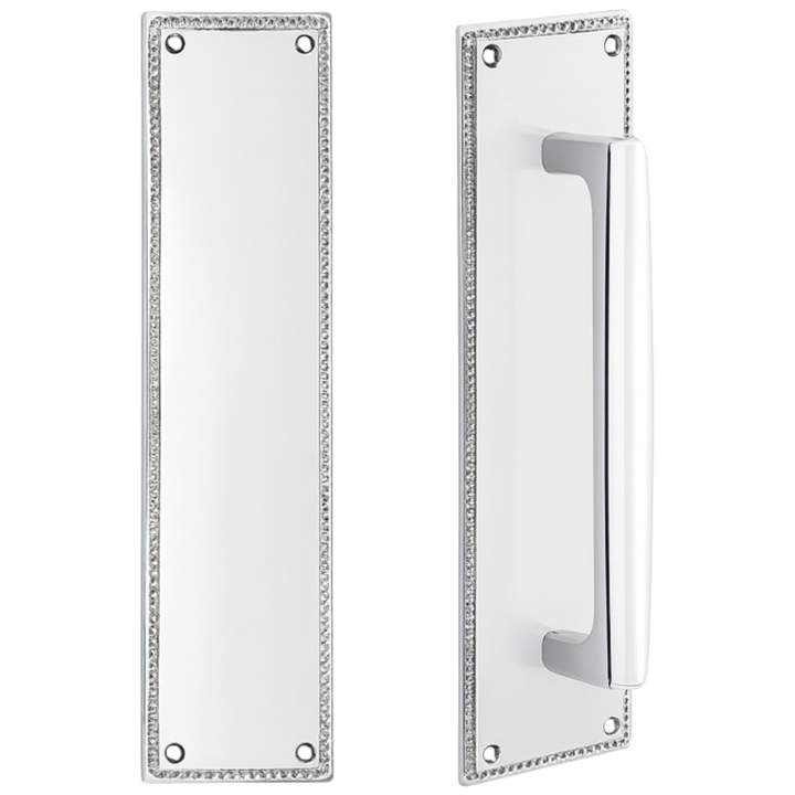 12 Inch Solid Brass Knoxville Urban Modern Push & Pull Door Set