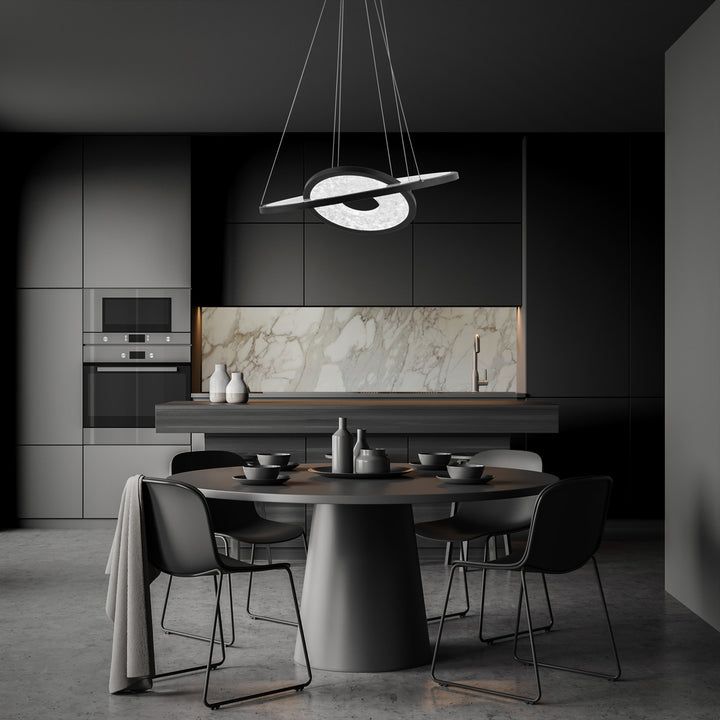 Jupiter Chandelier Ceiling Light LED 27 inch Black