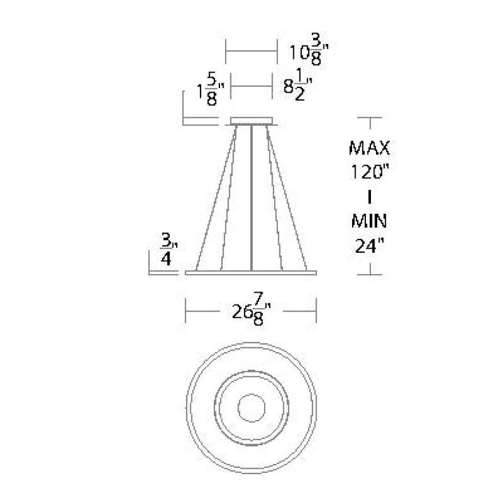Jupiter Chandelier Ceiling Light LED 27 inch Black