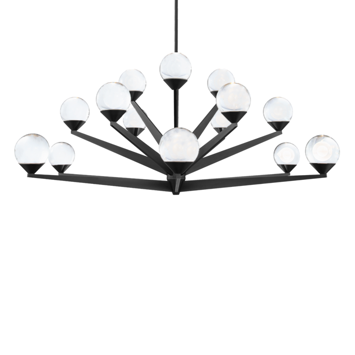 Double Bubble Black Chandelier Ceiling Light 15 Light 42 inch
